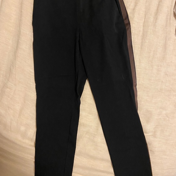 H&M Cigarette Trouser with Brown & White stripe | Size 4 - Picture 2 of 5